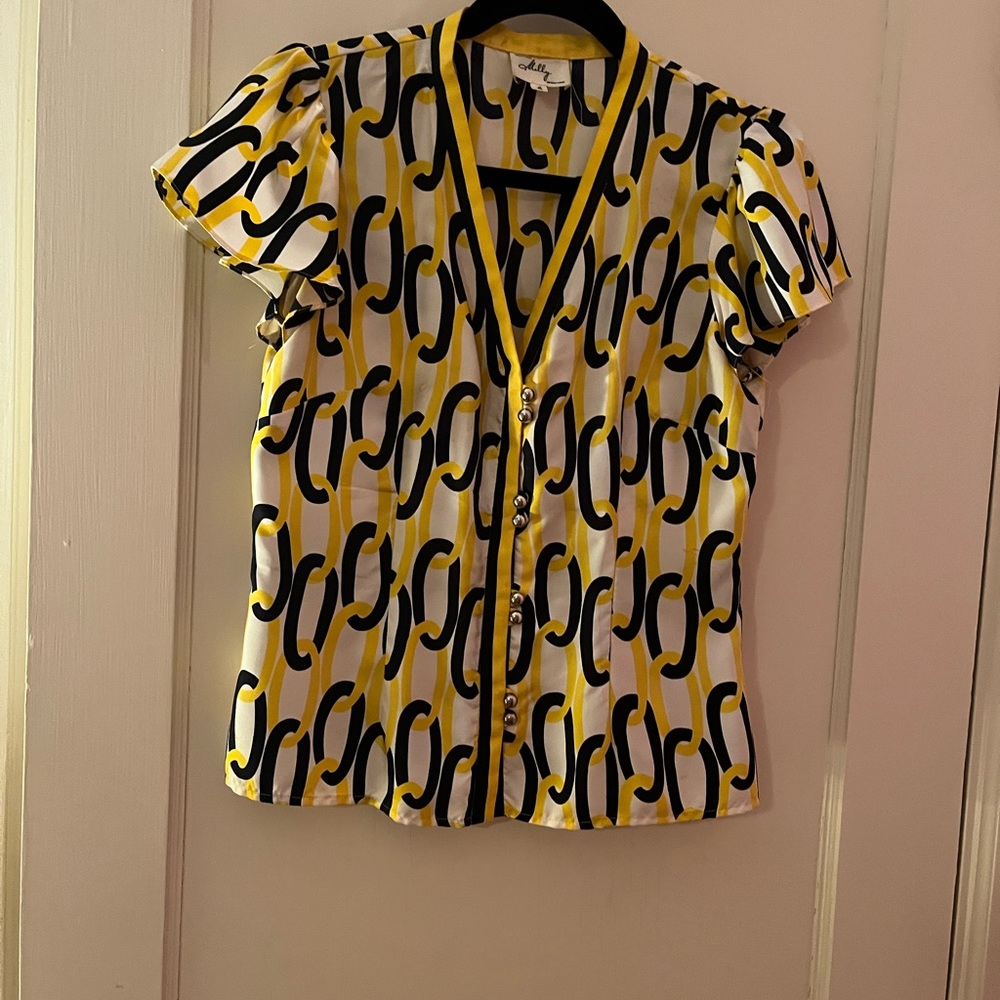 Milly Short Sleeved Silk Top